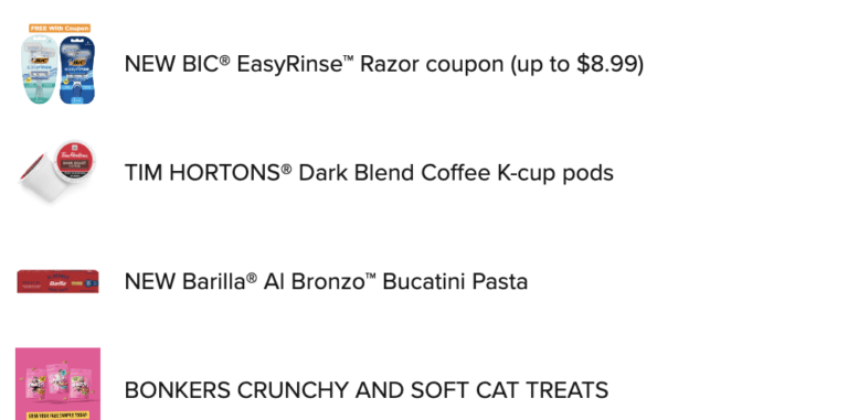 Request a Free Sampler Box: Free K-Cups, Razor, Barilla & Cat Treats