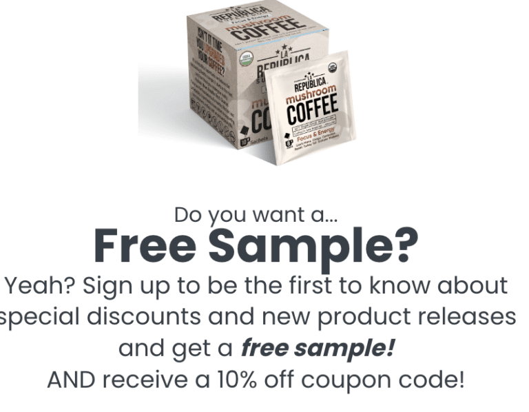 FREE Sample of La Republica Mushroom Coffee