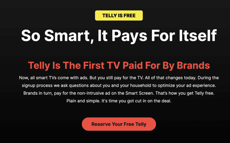 Free Smart TV from Telly