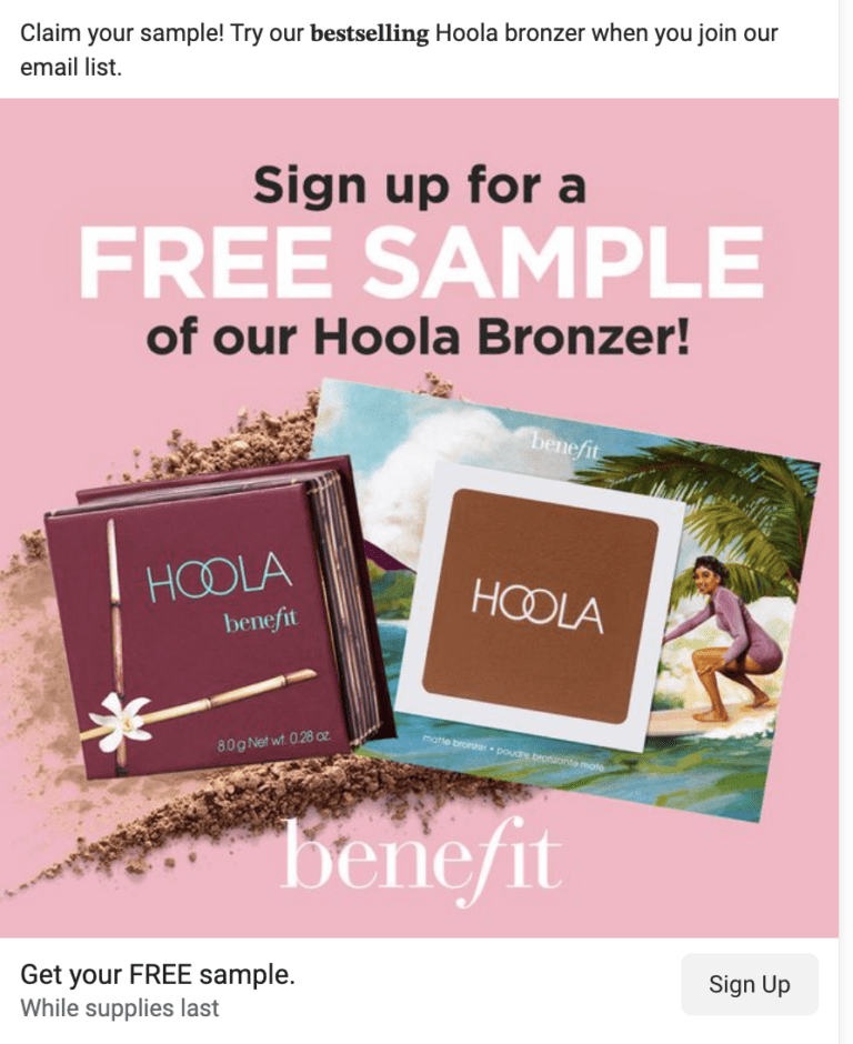 How To Get a Free Hoola Bronzer Sample