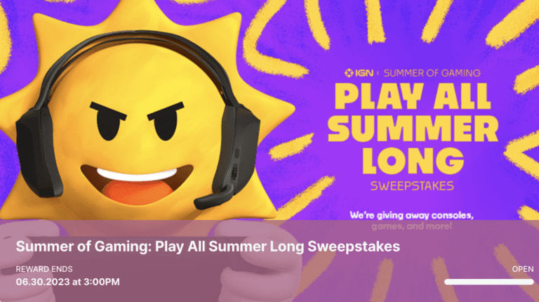 IGN Gaming Rewards – Enter the Summer of Gaming Sweepstakes Now!