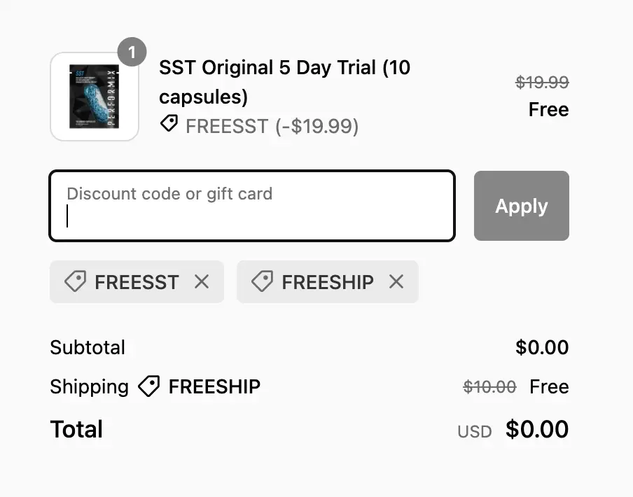Free Sample of SST ORIGINAL: The Ultimate Thermogenic Supplement for Energy