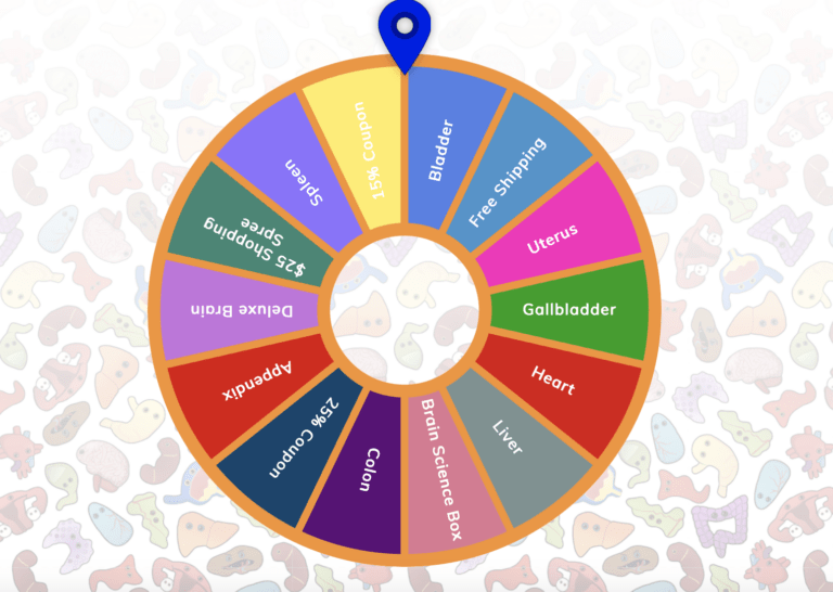 Spin the Wheel of Organs: GIANTmicrobes Instant Win Game