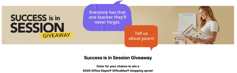 Success is in Session Giveaway: Win a $500 Gift Card!