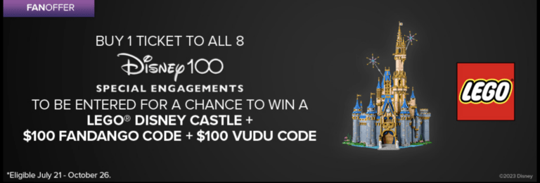 Disney Special Engagements Sweepstakes: Win a LEGO Disney Castle, $100 Gift Card, and More!