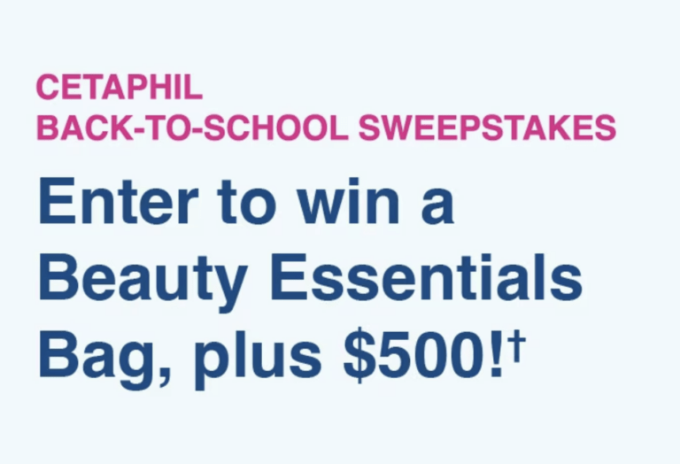 Cetaphil Back To School Sweepstakes: Win $500 and more!