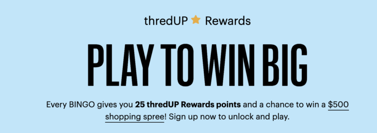 ThredUP Bingo 2023 Giveaway: Win $500 Credit