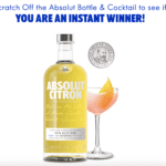 Absolut Vodka Born to Mix AR Sweepstakes & Instant Win Game