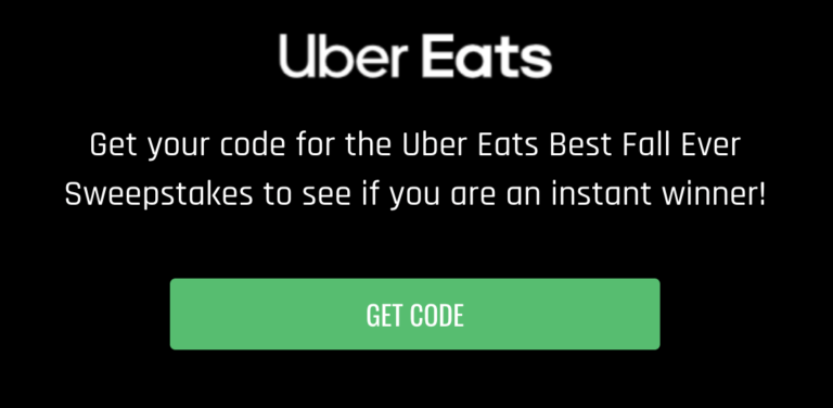 Uber Eats Best Fall Ever Sweepstakes: Instantly win!