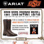 Oklahoma State University Cavender’s Fall 2023 Trivia Game: Win Exciting Prizes!
