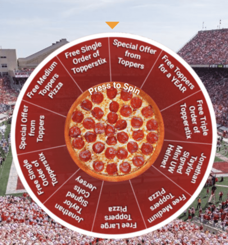 WISCONSIN TOPPERS FALL 2023 SPIN TO WIN GAME: A Chance to Win Exciting Prizes!