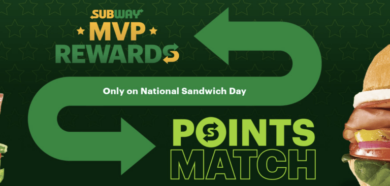 Subway MVP Rewards Point Match: Win Big with Subway!