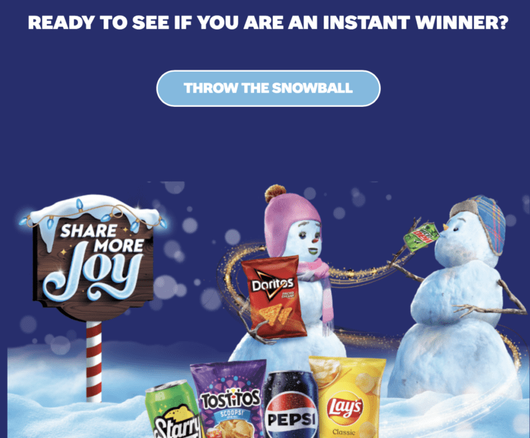 2023 Pepsi Holiday Instant Win Game: Sips & Chips