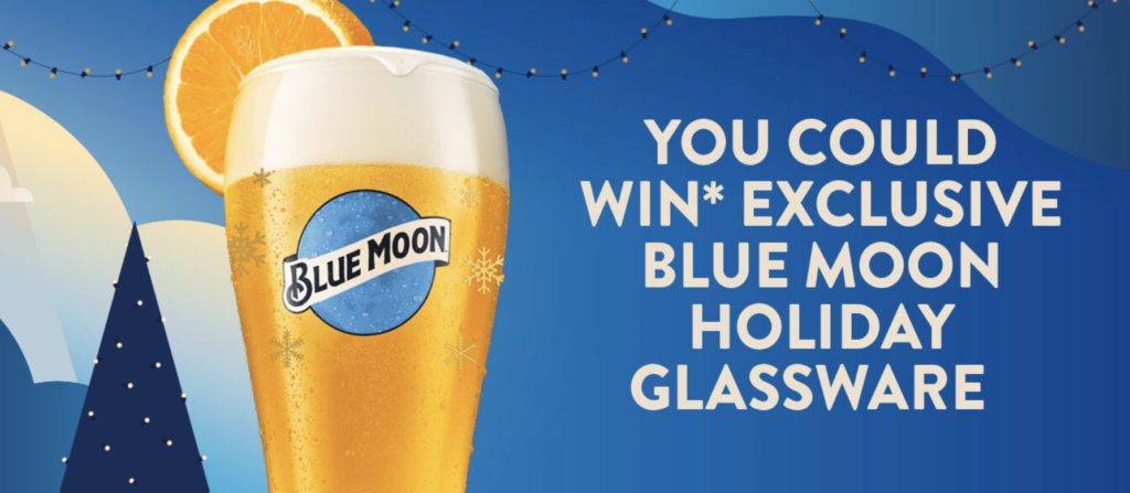 Blue Moon Holiday Glassware Instant Win