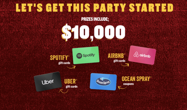 The Ocean Spray “Scan, Jiggle, Win” Instant Win Game: Win Free Gift Cards