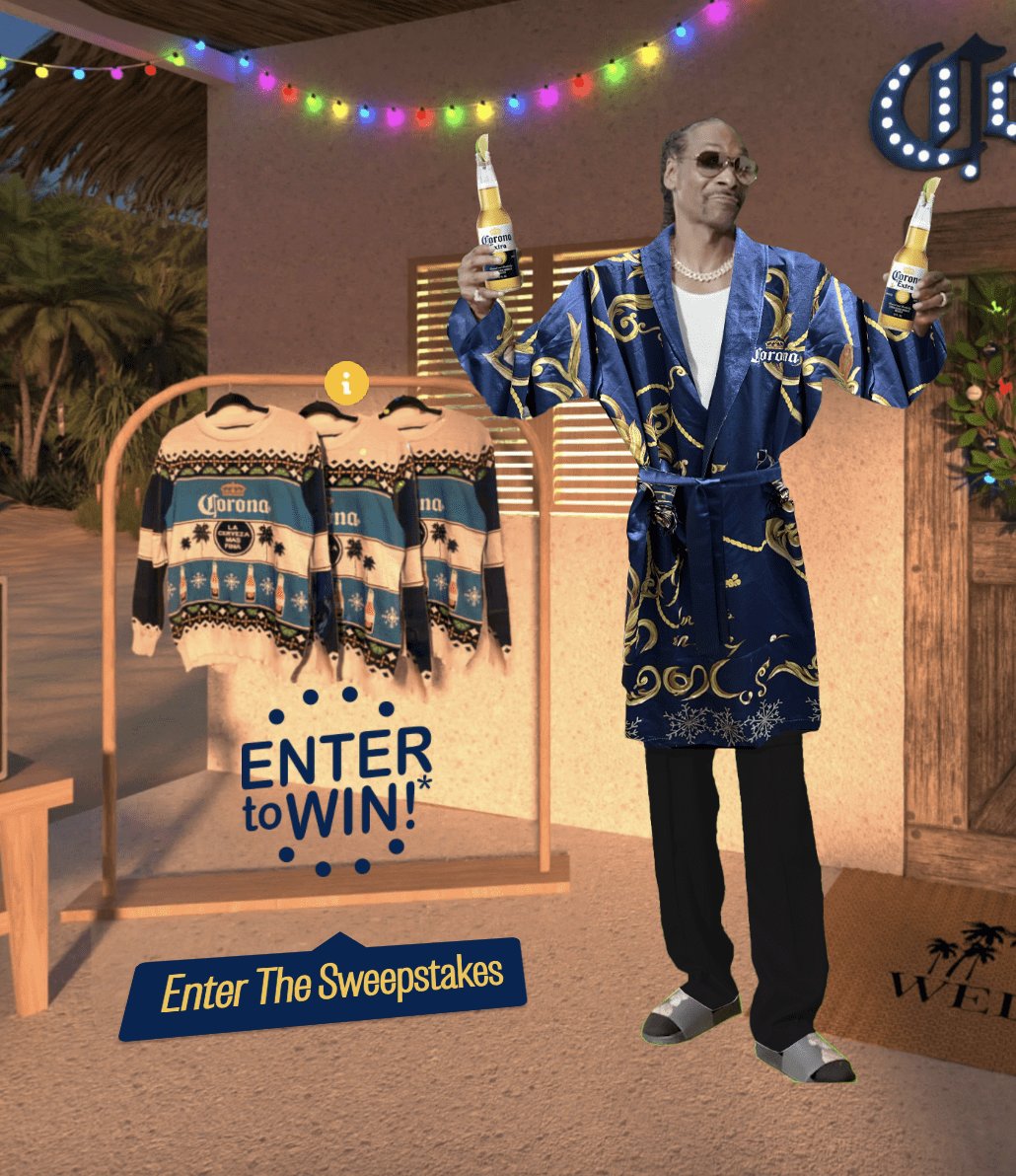 Win an "Ugly" Holiday Sweater or Snoop Bath Robe: The Corona Holiday 2023 Sweepstakes