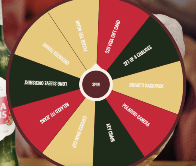 Stella Artois Spin to Win Holiday Sweepstakes: Instant Win Game