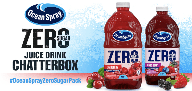FREE Ocean Spray Zero Sugar Juice Drink Chatterbox: Experience the Crisp, Fresh Taste of Cranberries Without Compromise