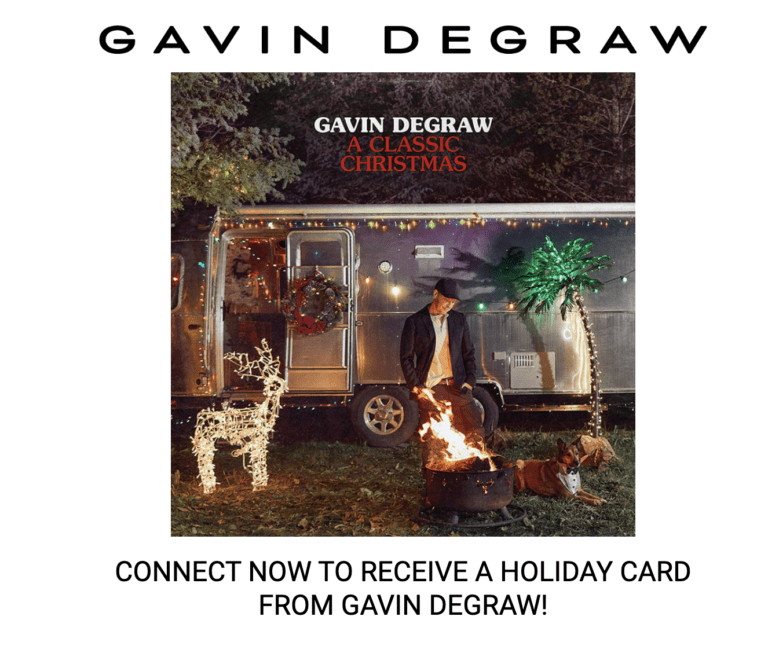 500 Lucky Fans Will Win a Gavin DeGraw Holiday Card
