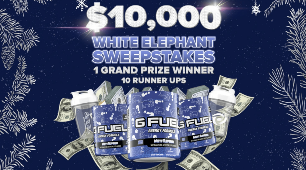 G FUEL $10k White Elephant Giveaway