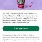FREE Starbucks Hot Chocolate Until December 31st