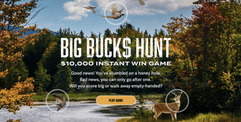The Big Buck$ Hunt Instant Win Game