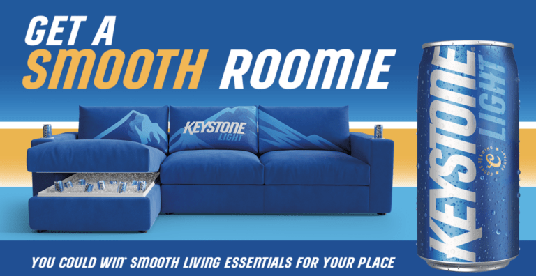 Win a Couch and More with the Keystone Light® Near Campus Sweepstakes!