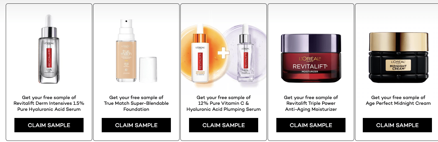 Free Beauty Samples