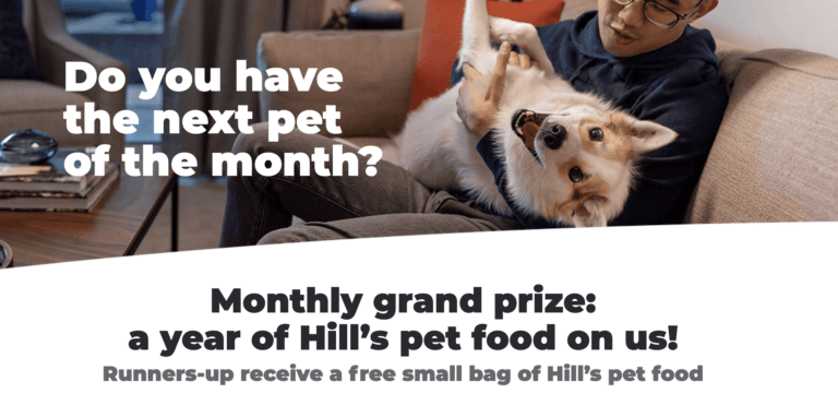 Win a Year’s Supply of Dog Food with The Hill’s Pet of the Month Sweepstakes!