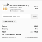 Free Amyla Cosmetics Hair Growth Serums