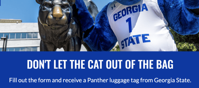 Get a Free Panther Luggage Tag from Georgia State University