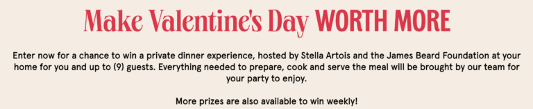 How to enter the Stella Artois X JBF Sweepstakes