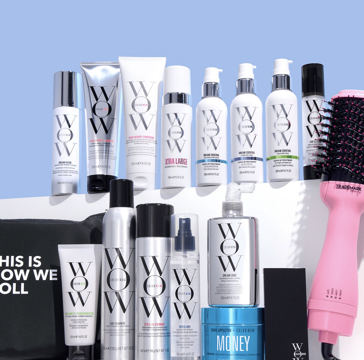 ColorWow hair care products are shown on a white background.