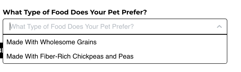 What type of nutritious food does your pet prefer?
