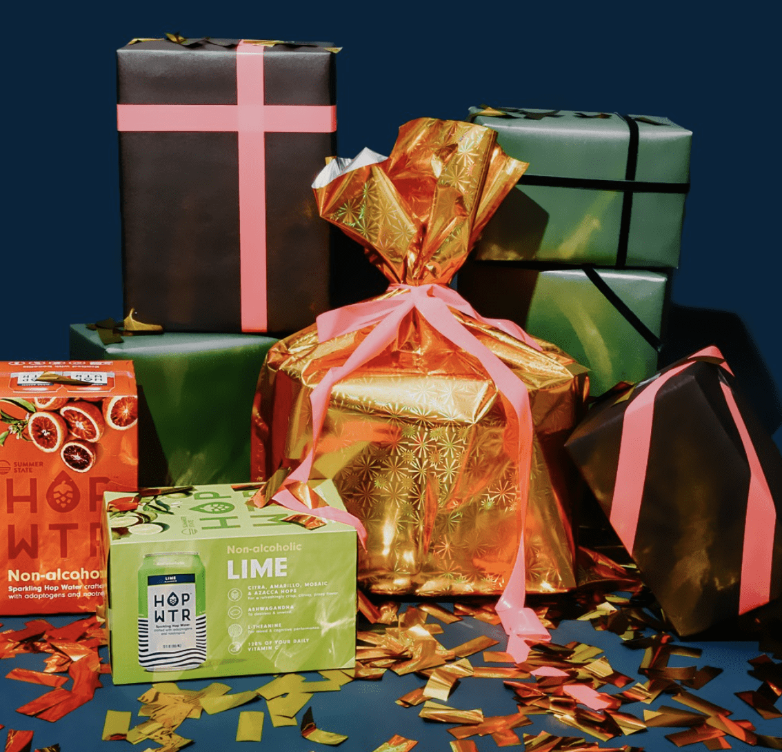 A stack of gift boxes ready for a sweepstakes event.