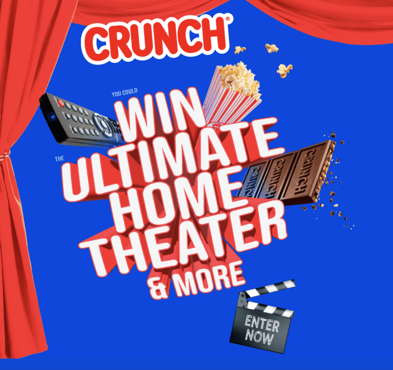 The CRUNCH Movie Night Sweepstakes & Instant Win Game: Lights, Camera, Action!