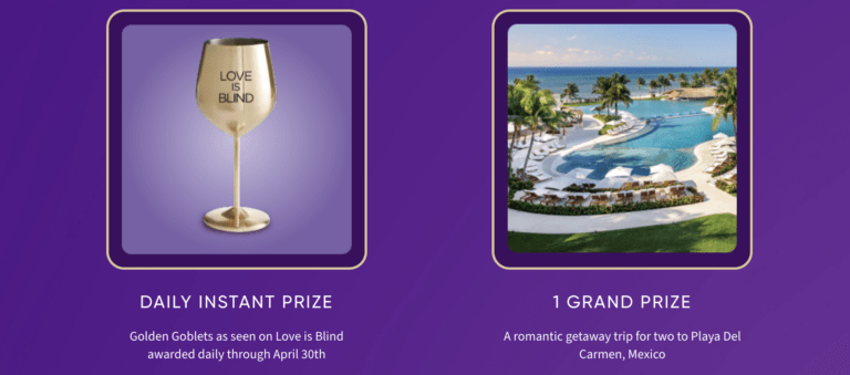 Love is Wine Golden Goblet Sweepstakes & Instant Win Game