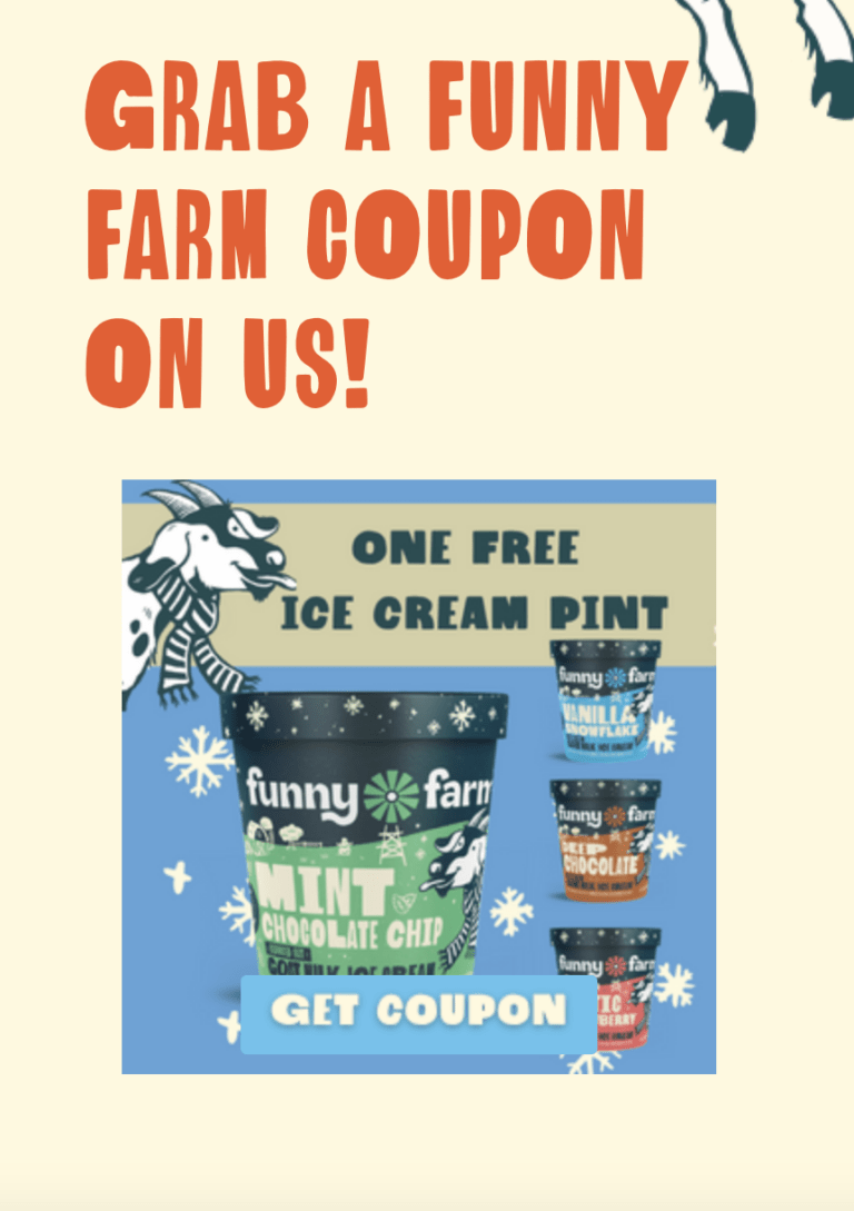Free Pint of Funny Farm Ice Cream