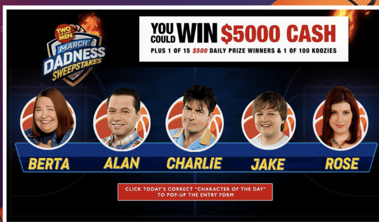 Win Big with the TWO AND A HALF MEN March Dadness Sweepstakes – Over $12,600 in Prizes!