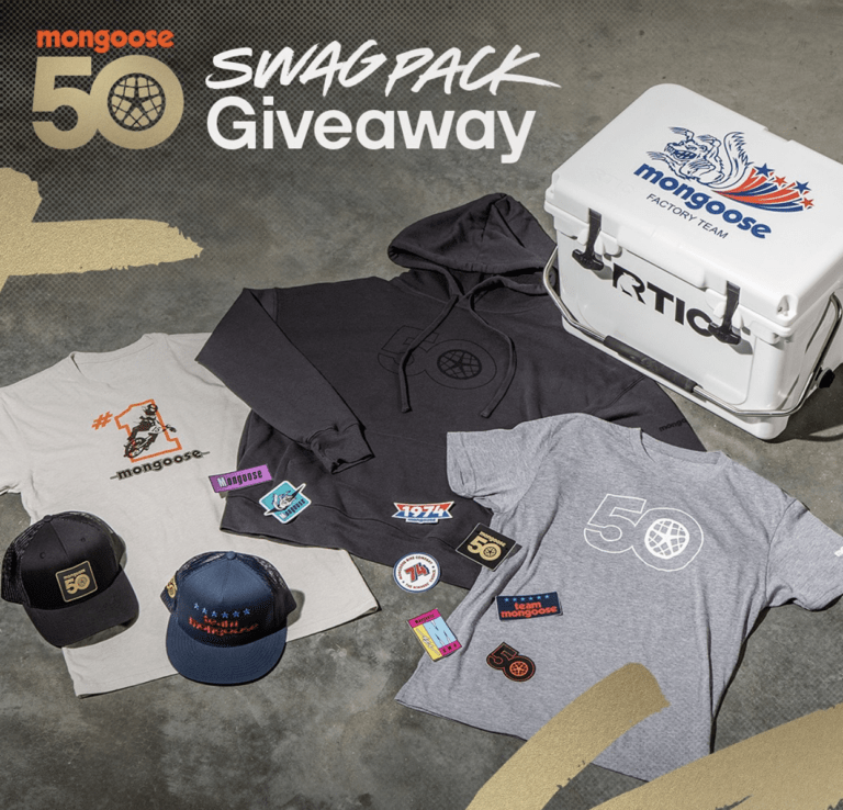 Celebrate 50 Years of Adventure with the Mongoose 50th SWAG Pack Giveaway!