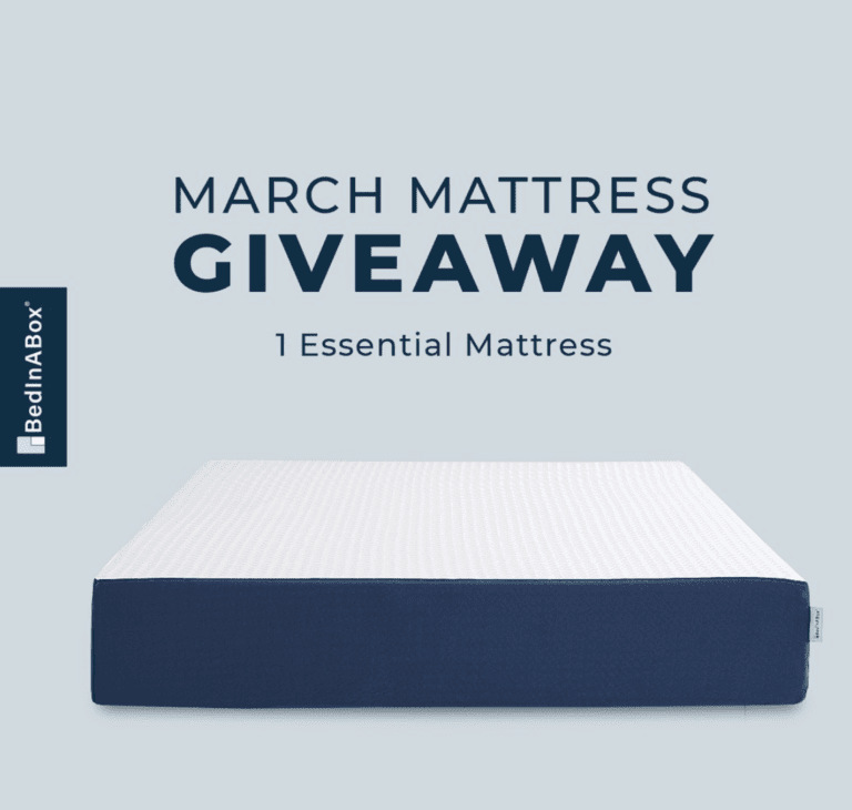 Win Big with the March Mattress Giveaway: Your Chance to Score a Free BedInABox® Essential Mattress!