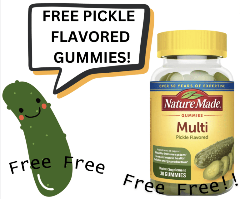 Grab Your Free Nature Made Pickle-Flavored Multivitamin Gummies Today!
