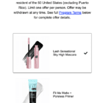 Free Maybelline Makeup Samples on Facebook