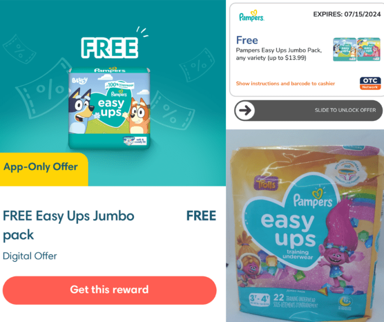 How to Get a Free Pampers Easy Ups Jumbo Pack Exclusively for Rewards Members!