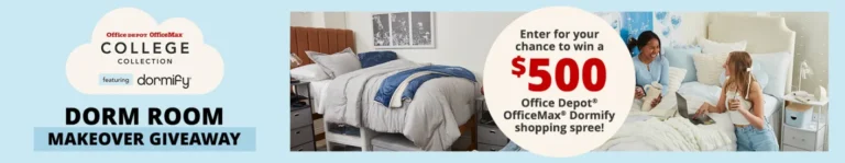 Enter the Dorm Room Makeover Giveaway for a $500 Shopping Spree
