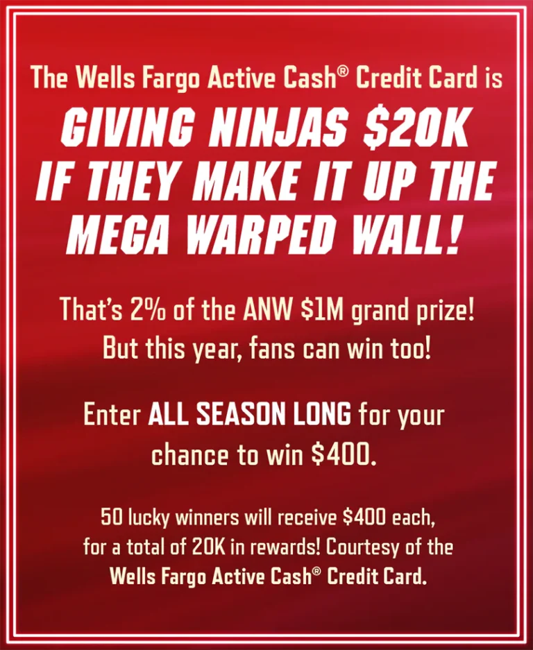Win Big with the American Ninja Warrior Sweepstakes by Wells Fargo Active Cash Credit Card
