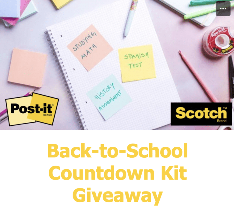 Win Big with the Post-it and Scotch Brand Back-to-School Countdown Kit Giveaway!