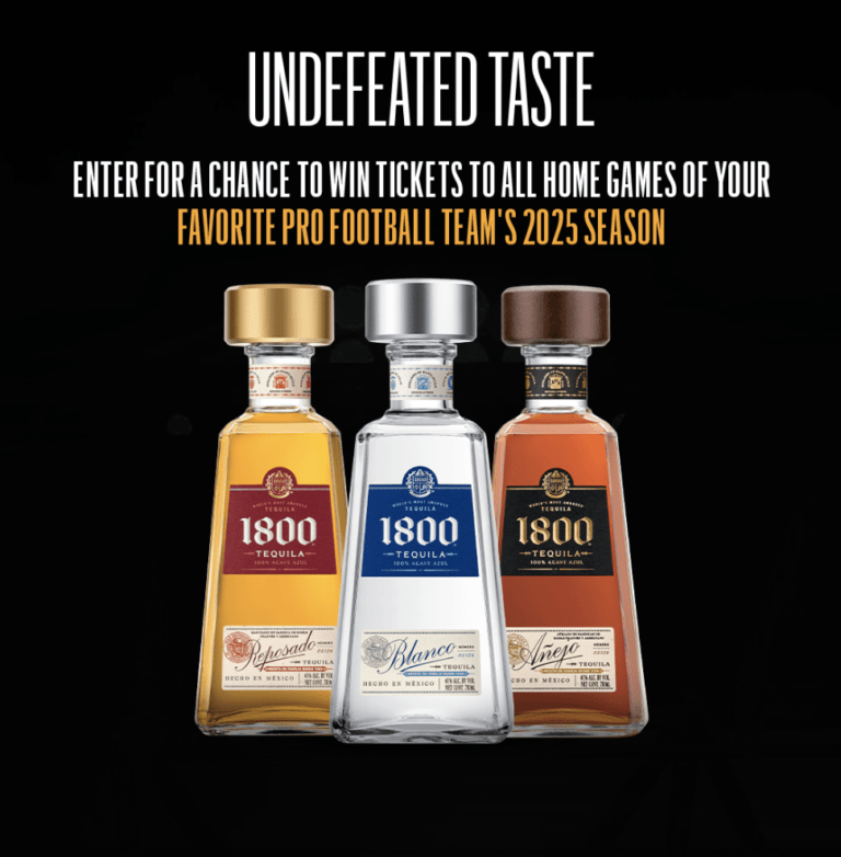 Win Big with the 1800® Tequila x Football Sweepstakes!