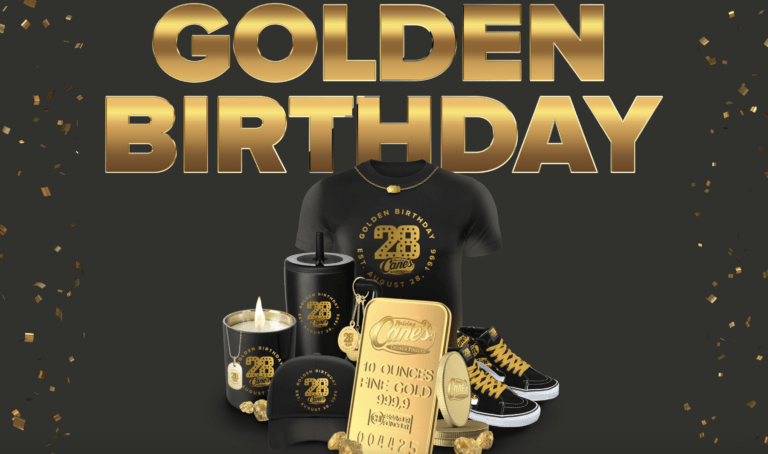 Win Big with Raising Cane’s Golden Birthday Sweepstakes – Up to $24,000 in Prizes!