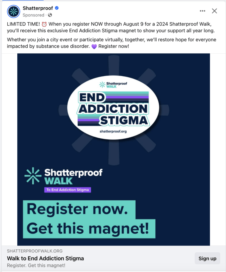 Free Exclusive Magnet! Show Your Support for Ending Addiction Stigma with the Shatterproof Walk